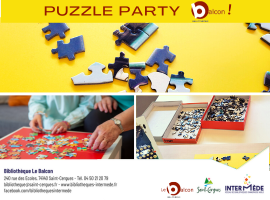 La bibliothèque organise une puzzle party 